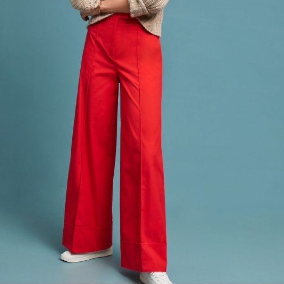Anthropologie✨Poplin Wide Leg Pants - Picture 2 of 8